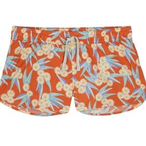 Patagonia Women's Orange Floral Athletic Shorts